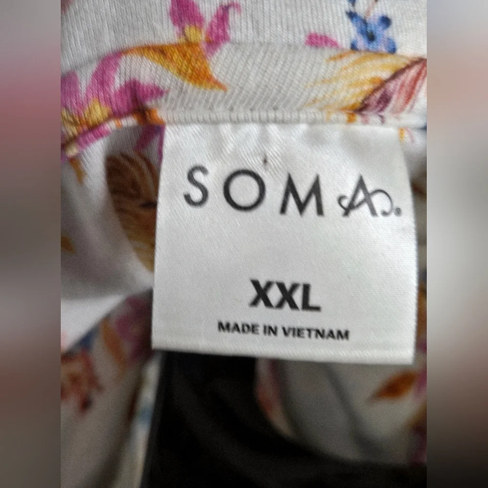 Soma Floral Cottagecore‎ Loungewear Luxe Pajama Top, XXL